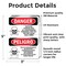 Signmission Pesticide Storage Area Bilingual Danger Sign, Vinyl Decal, 3.5in W x 5in L, 2PK OS-2PACK-DS-D-35-VS-1523 - alternate 2
